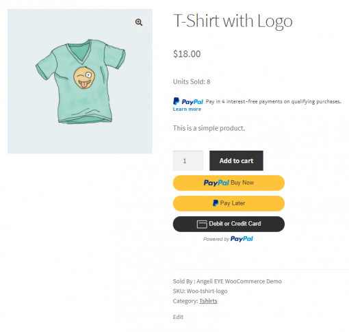 PayPal Smart Buttons on WooCommerce Product Page