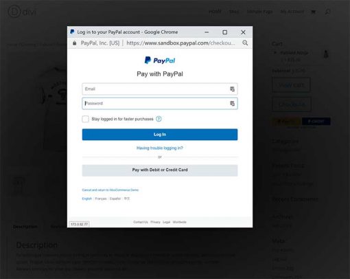 PayPal for WooCommerce Login or Credit Card Payment