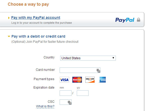 WooCommerce PayPal Express Checkout Choose a Way to Pay