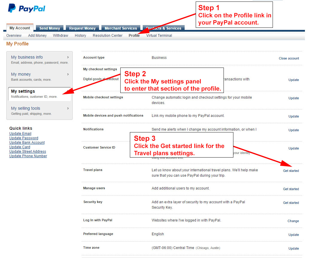 travel using paypal