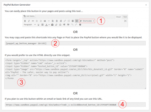 PayPal WP Button Manager for WordPress User Guide
