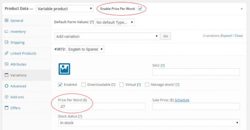 WooCommerce Pricing Per Word