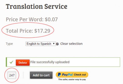 WooCommerce Pricing Per Word