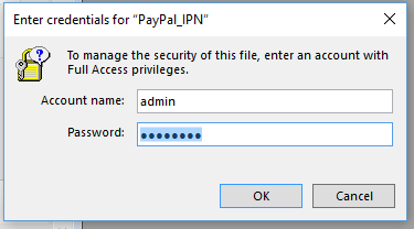 PayPal IPN FileMaker Security Login