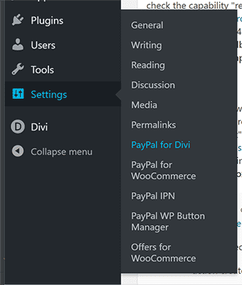 Divi PayPal Module Settings