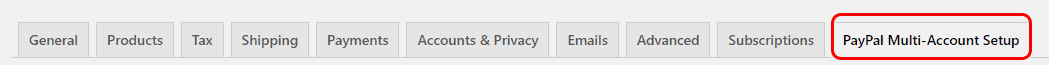PayPal Multi Account Settings