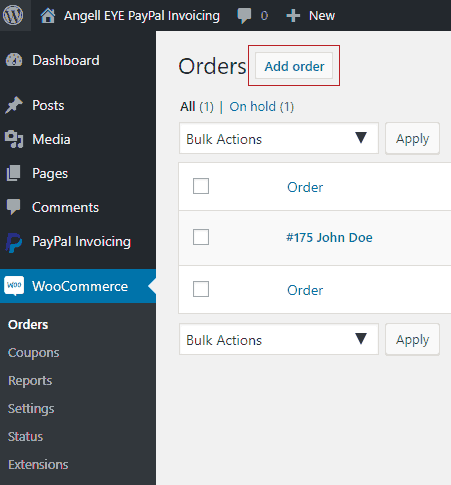 WooCommerce PayPal Invoice