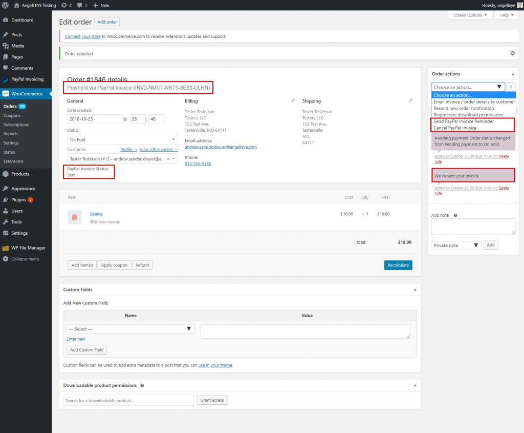 Wordpress Paypal Invoice Plugin Angelleye