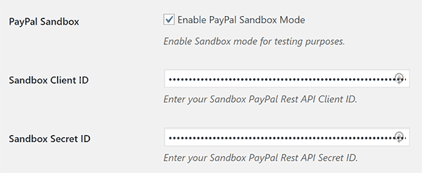 PayPal Sandbox App Credentials