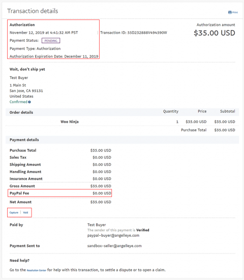 PayPal Standard Button Authorization and Capture - AngellEYE