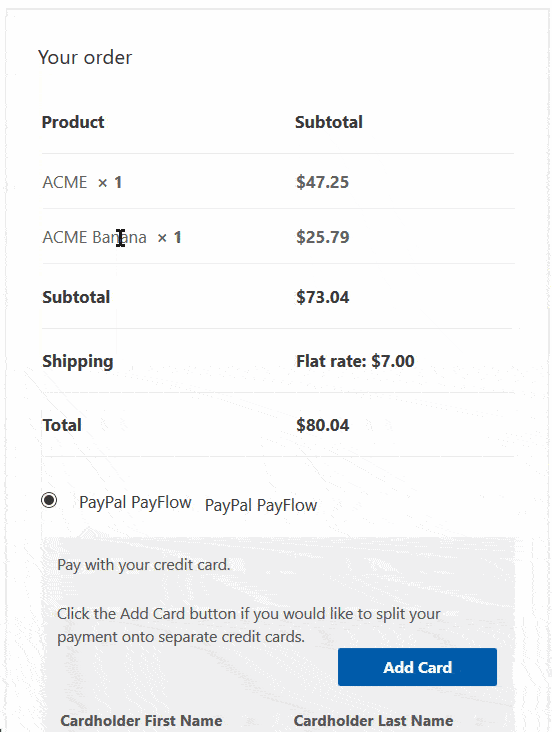 Split PayPal Credit Card Payment for WooCommerce – User Guide - AngellEYE