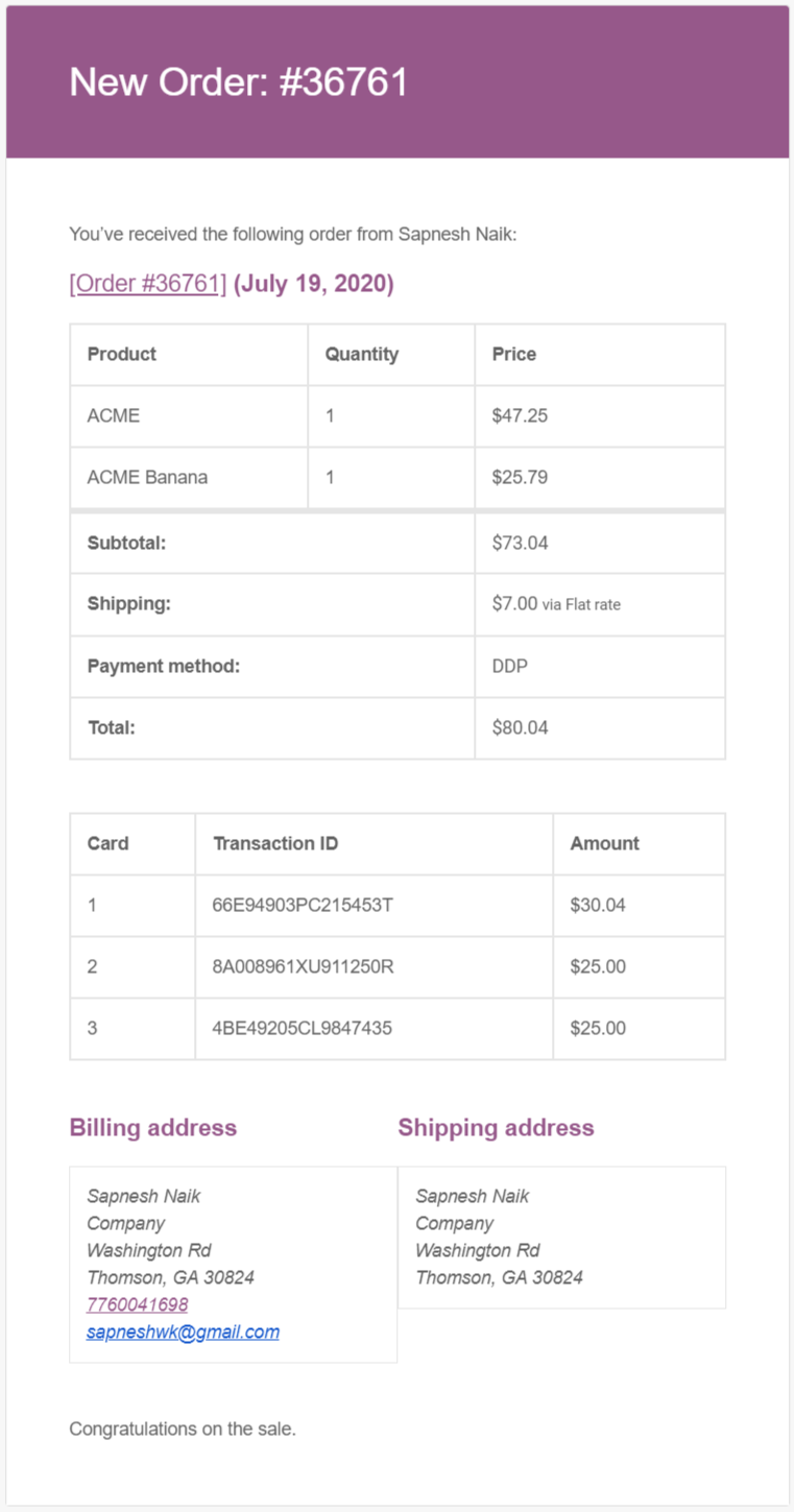 5.1 Admin Email