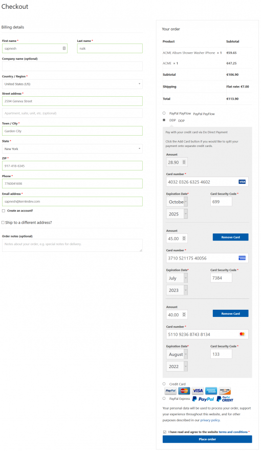 Checkout Page Complete