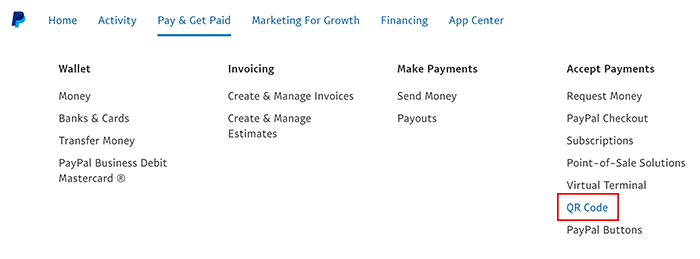 PayPal QR Code Payments