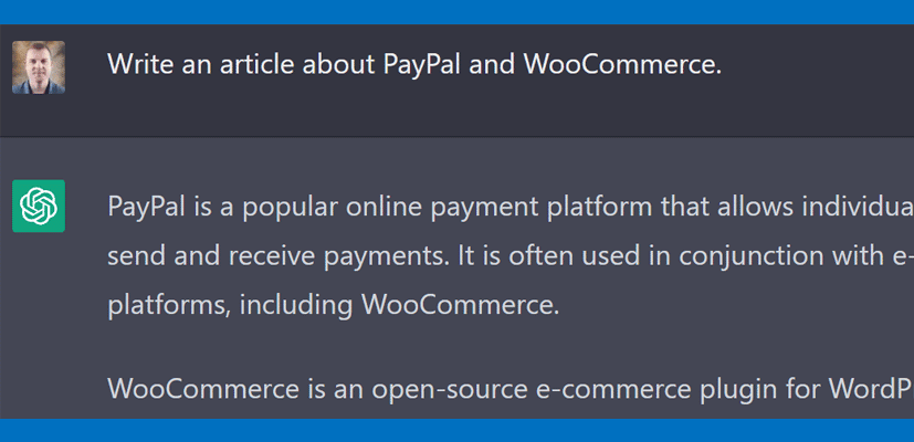 OpenAI ChatGPT PayPal and WooCommerce