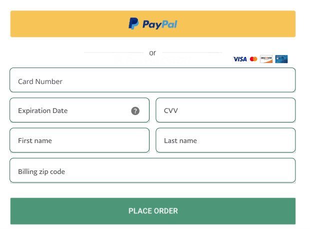 WooCommerce PayPal Advanced Credit Cards